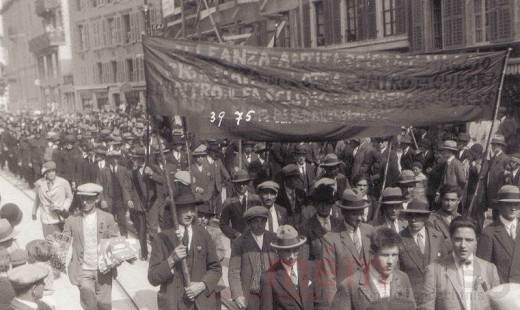 L'Aleanza Antifascista au cortège du premier mai à Bienne, en 1930
