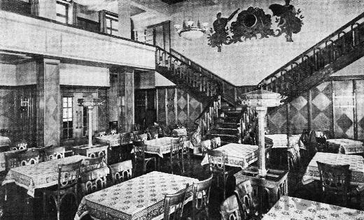 Buffet 2ème classe dans la gare de Bienne, en 1923