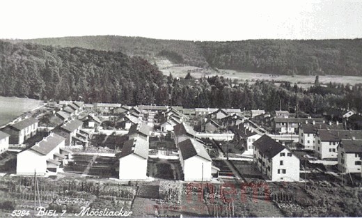 Le quartier du Petit-Marais à Bienne, vers 1948